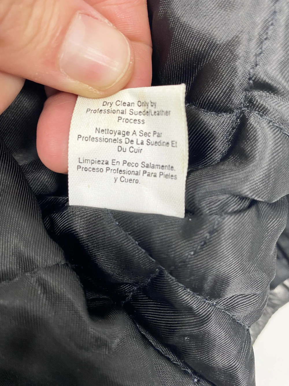 DKNY 90s black leather padded coat — JAMES VELORIA